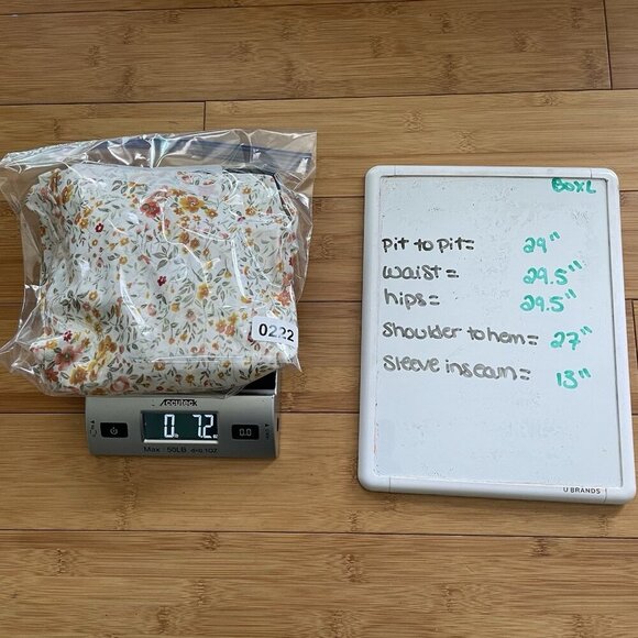 Jones&Co Womens Floral Long Sleeve Blouse 3X V-Neck Pretty Flowy Mature - Picture 10 of 10